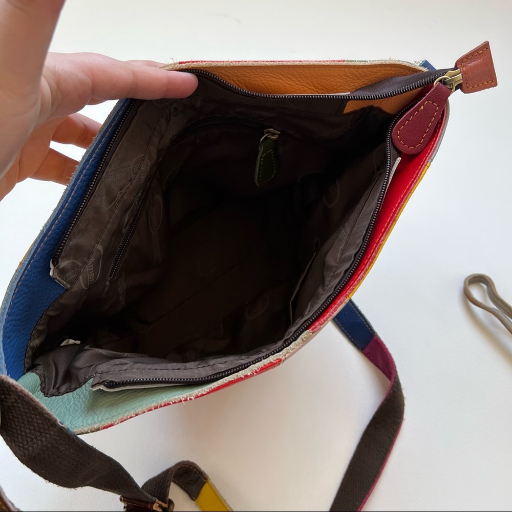Ameri Leather Taura Crossbody Bag Multicolor Genu… - image 4
